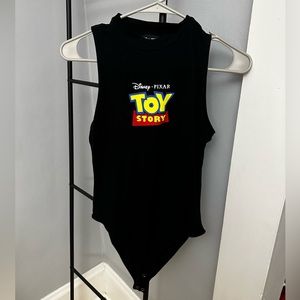 Forever 21, Disney Pixar Toy Story, Sleeveless Black Bodysuit, Size L